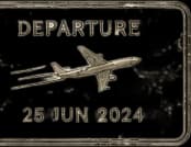 Винтажный штамп departure