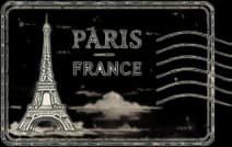 Винтажный штамп paris