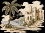 Винтажный разделитель palms_coastal